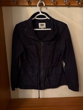 Old Navy Dark Navy Drawstring Utility Jacket